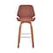 Armen Living Arabela 26" Brown Faux Leather and Walnut Wood Swivel Bar Stool LCAABAWABR26 - alternate 7